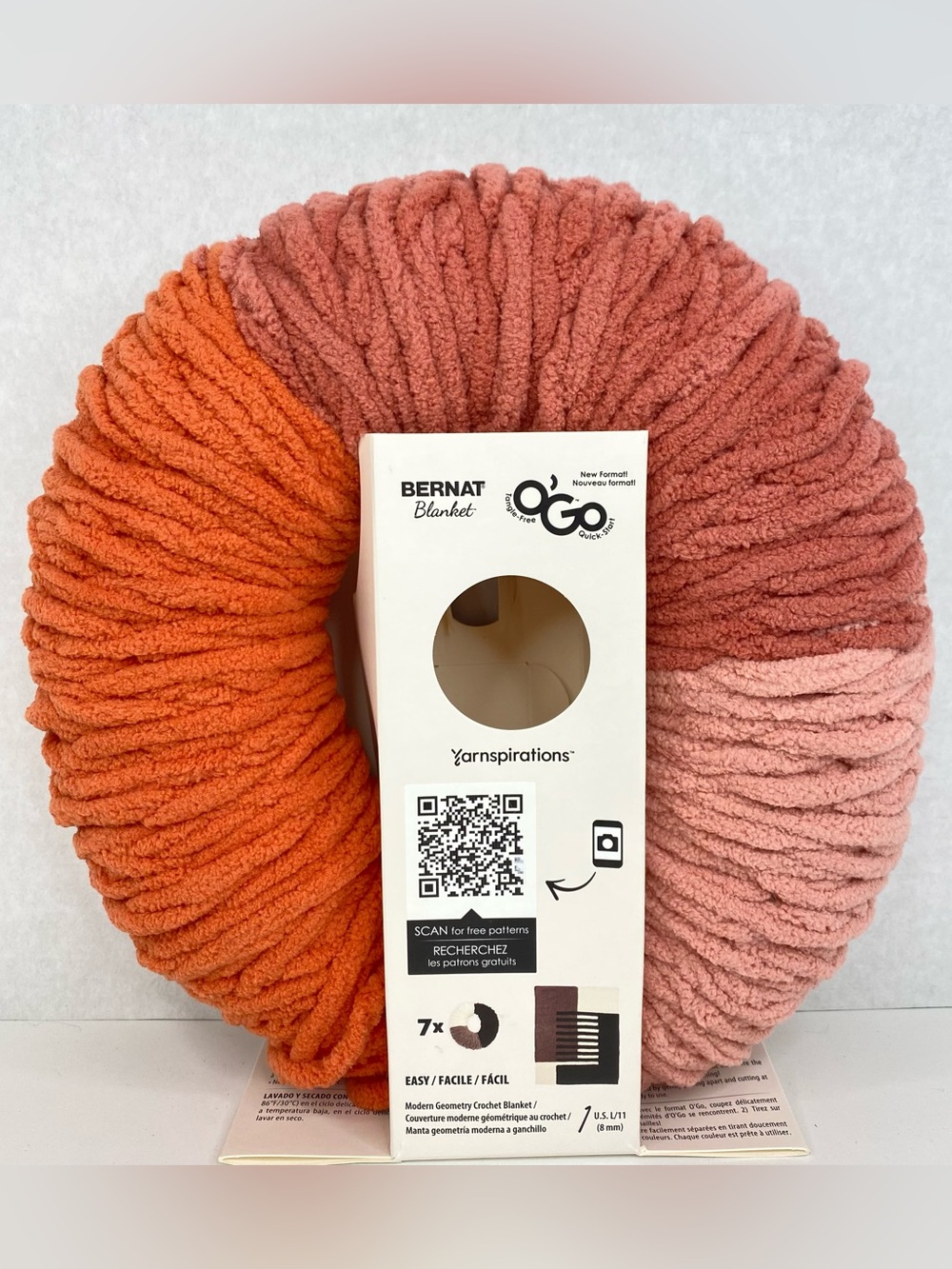 Bernat Blanket O’ Go Yarn Fired Clay 1 Skein Autumn Fall NEW
